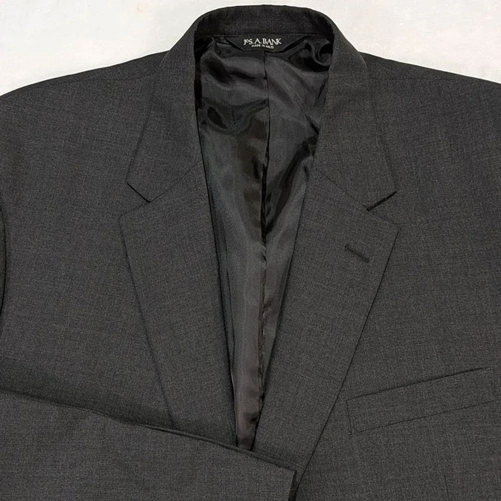 Jos A Bank Blazer Mens 48L Gray Dark Academia Corporate Core Old Money‎ Classic